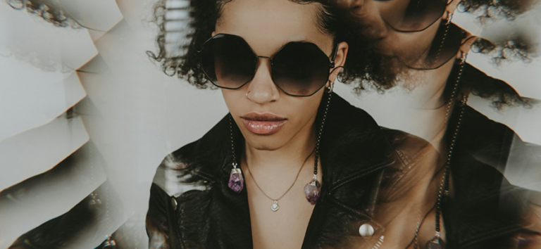 Mirror selfie turned into a kaleidoscope-style pattern on iPhone