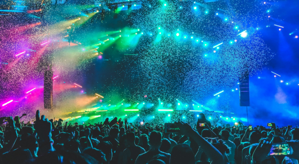 Burning Man inspired kaleidoscope visual effects
