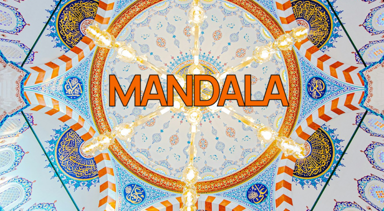 Colorful 3D mandala design created on Drawing Pad 3D app