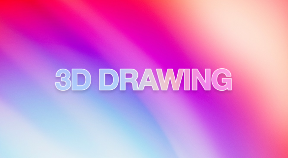 3D Drawing Pad interface with colorful sketch in progress